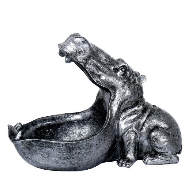 Hippopotamus storage statue