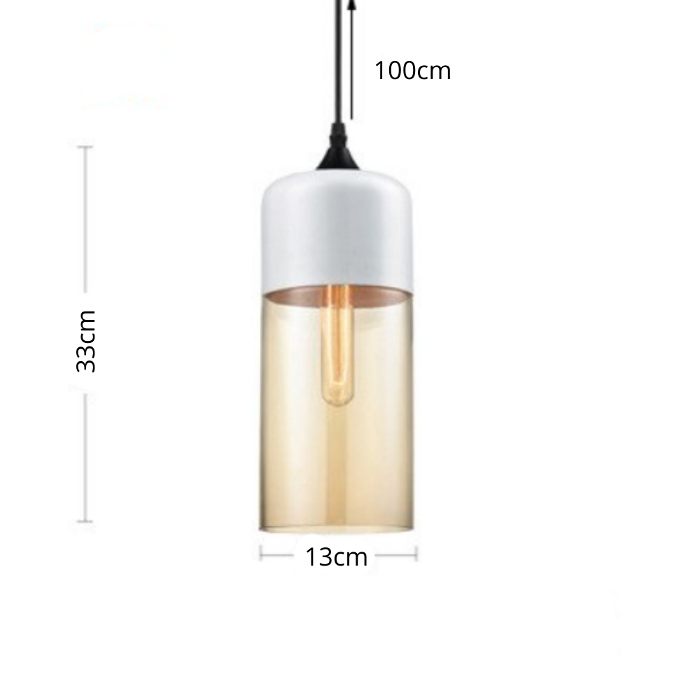 Lampe suspendue en verre au design nordique